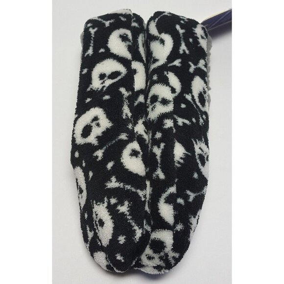 NEW Kid's Sherpa Lined Slippers with Skull & Cross Bone Size 13-1 New / Tag - Picture 4 of 7